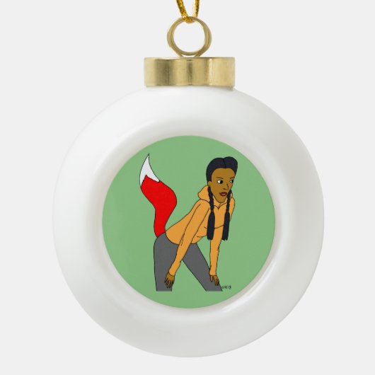 愚かな女 セラミックボールオーナメント (正面)