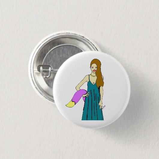 愚かな女 缶バッジ (正面&裏面)