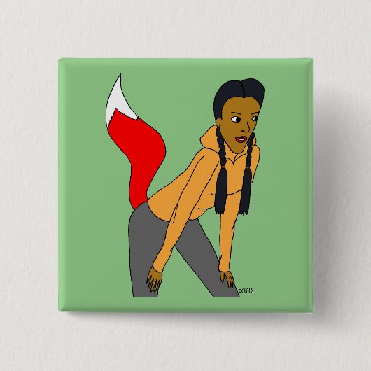 愚かな女 缶バッジ (正面)