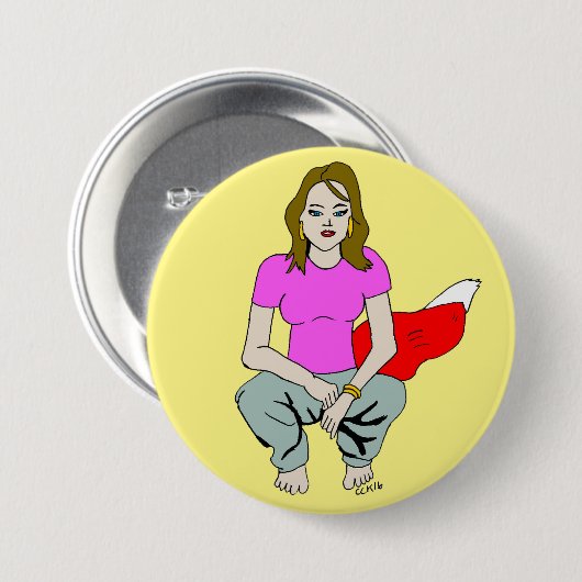 愚かな女 缶バッジ (正面&裏面)