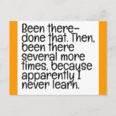 愚かな引用文の笑いおもしろい笑い ポストカード (正面)