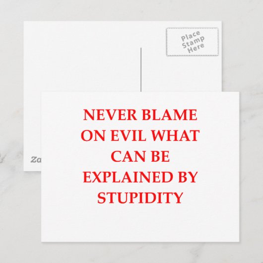 愚かな悪 ポストカード (正面/裏面)