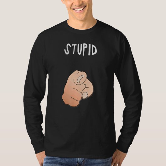 愚かな手の皮肉とおたくのための風刺Point@u Tシャツ (正面)