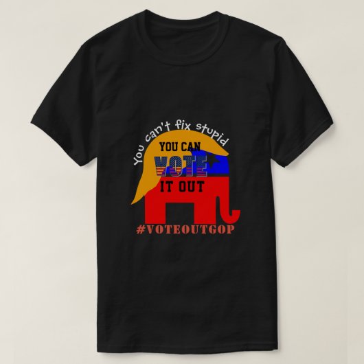 愚かな投票は決して解決できない Tシャツ (デザイン正面)