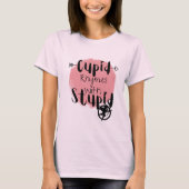 愚かな文字Cherubと可愛いキューピッド韻 Tシャツ (正面)