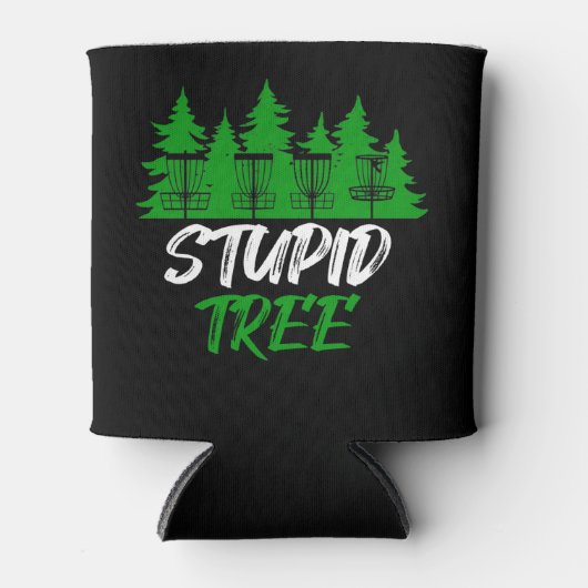 愚かな木のディスクゴルフフリおもしろいスビーゴルフ 缶クーラー (正面)