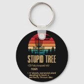 愚かな木ディスクゴルフギフトフリスビーヴィンテージ キーホルダー (正面)