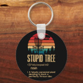 愚かな木ディスクゴルフギフトフリスビーヴィンテージ キーホルダー (正面)