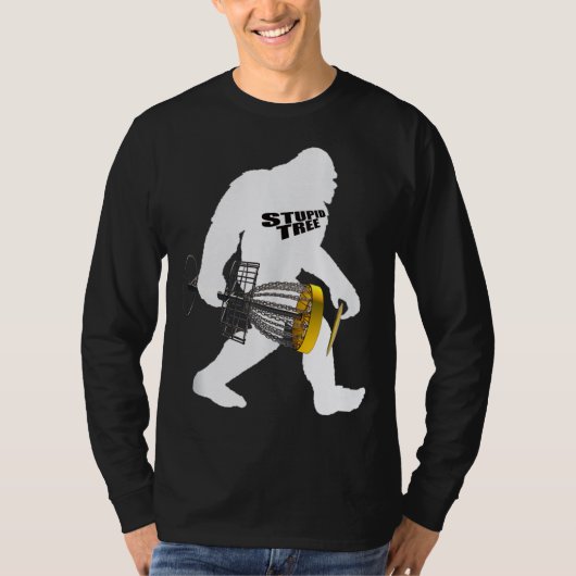 愚かな木遊の引用文Fとディスクゴルフの大足 Tシャツ (正面)