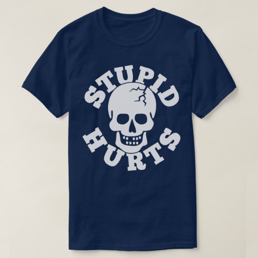 愚かな痛みスカル Tシャツ (デザイン正面)