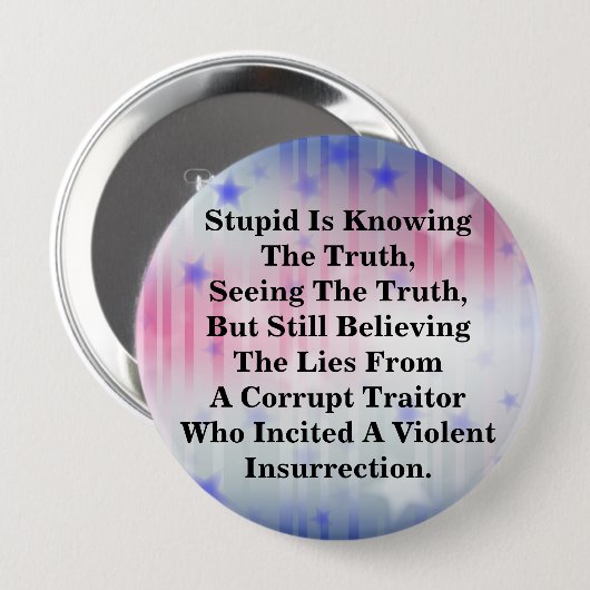 愚かな真実を知っている信じし、LIs 缶バッジ (正面&裏面)