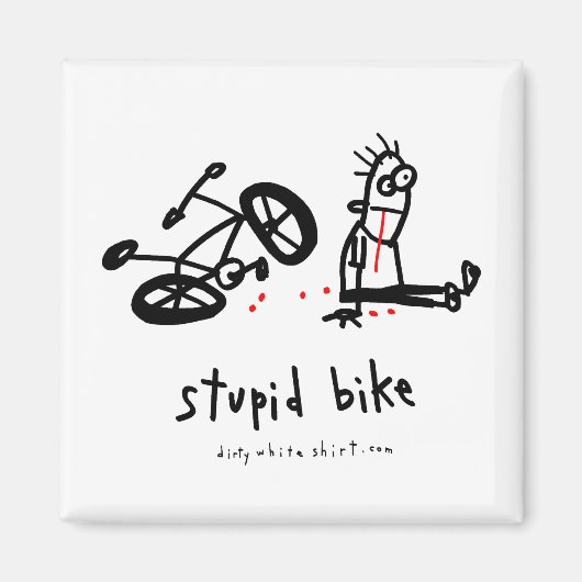 愚かな自転車 マグネット (正面)