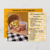 愚かな証拠のアップルサイダーレシピカード ポストカード (正面/裏面)
