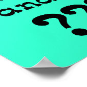 愚かな質問のポおもしろいスターユーモア ポスター (角)