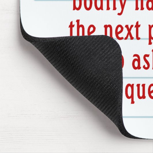 愚かな質問を(2)しないで下さい マウスパッド (コーナー)