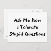 愚かな質問 ポストカード (正面/裏面)