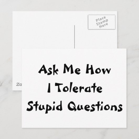 愚かな質問 ポストカード (正面/裏面)