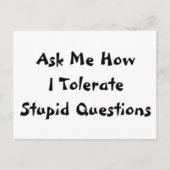 愚かな質問 ポストカード (正面)