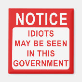 愚かな通知 マグネット (正面)