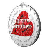 愚かな韻を持つキューピッド ダーツボード (正面右)