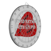 愚かな韻を持つキューピッド ダーツボード (正面左)