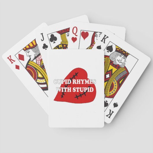 愚かな韻を持つキューピッド トランプ (裏面)