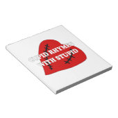 愚かな韻を持つキューピッド ノートパッド (アングル)