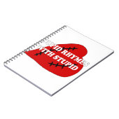 愚かな韻を持つキューピッド ノートブック (左側)