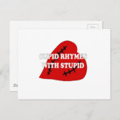 愚かな韻を持つキューピッド ポストカード (正面/裏面)