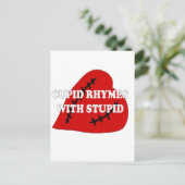 愚かな韻を持つキューピッド ポストカード (スタンド正面)