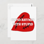 愚かな韻を持つキューピッド ポストカード (正面/裏面)