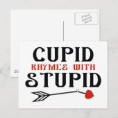 愚かな韻を持つキューピッド ポストカード (正面/裏面)