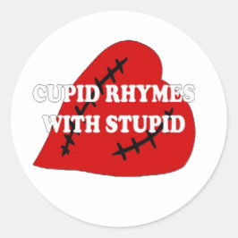 愚かな韻を持つキューピッド ラウンドシール