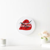 愚かな韻を持つキューピッド ラウンド壁時計 (ホーム)