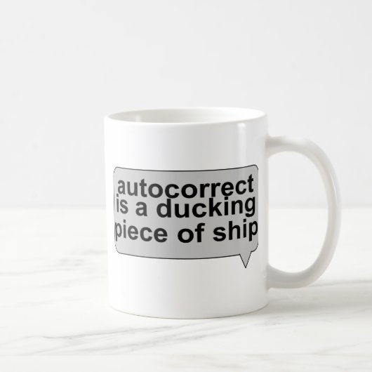 愚かなAutocorrect コーヒーマグカップ (右)