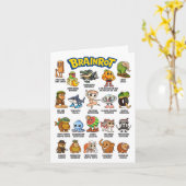 愚かイタリアンなフンについてのミームキャラクターを編む カード (黄色い花)