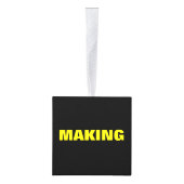 愚かストップな人を有名なの色にカスタムする キューブオーナメント (右)