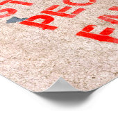 愚かストップな人を有名にする – ユーモアおもしろい ポスター (角)