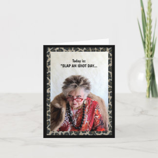 愚かユーモアのある者の日を平手打ち カード