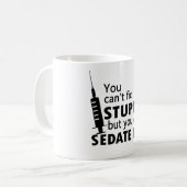 愚か固定できません コーヒーマグカップ (正面左)