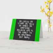 愚か熱狂するな生間抜け活性をおもしろい持つ カード (黄色い花)