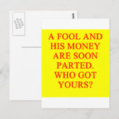 愚か者とお金 ポストカード (正面/裏面)