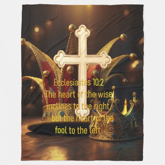 愚か者と賢い者 フリースブランケット (正面)