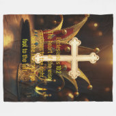 愚か者と賢い者 フリースブランケット (正面(横))