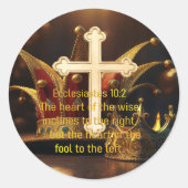 愚か者と賢い者 ラウンドシール (正面)