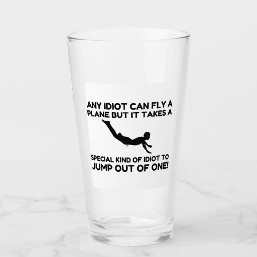 愚か者のスカイダイビング タンブラーグラス (正面)