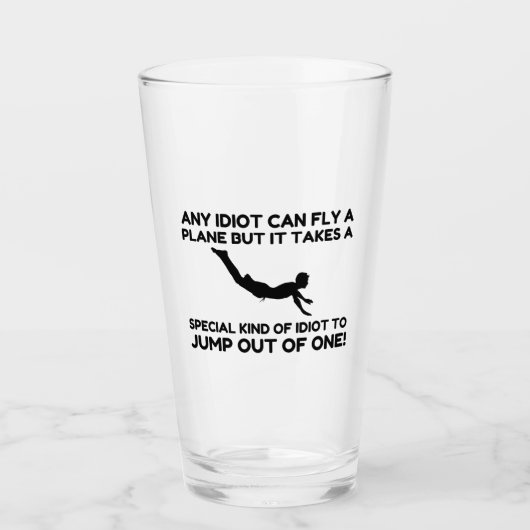 愚か者のスカイダイビング タンブラーグラス (正面)
