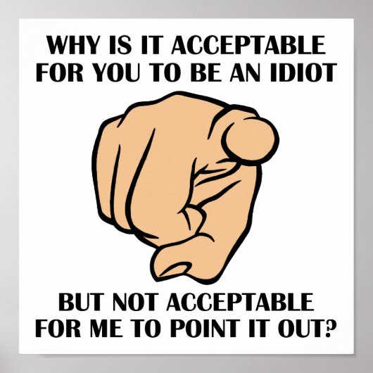 愚か者のポスターを指摘おもしろいする ポスター (正面)