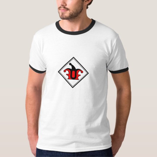 愚か者のロゴの人の環状のティーの派閥 Tシャツ (正面)
