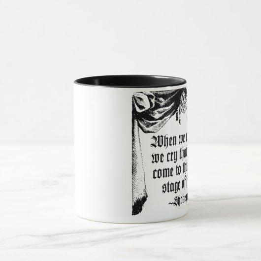 愚か者の引用文のマグ、シェークスピアのステージ マグカップ (中央)